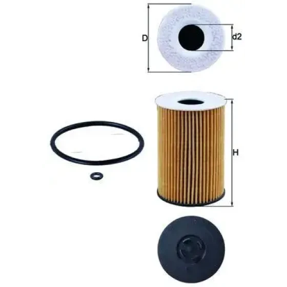 Mahle Yağ Filtresi – OX787D / OEM 03N115466 ürün görseli