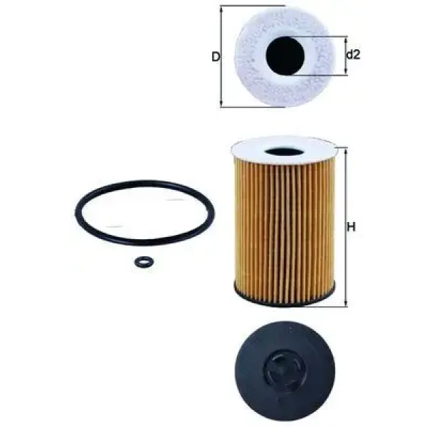 Mahle Yağ Filtresi – OX787D / OEM 03N115466