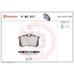 Brembo Arka Fren Balatası – P85017