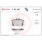Brembo Arka Fren Balatası – P85020 / OEM 1J0698451P
