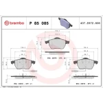 Brembo Ön Fren Balatası – P85085 / OEM 4B0698151J