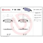 Brembo Ön Fren Balatası – P85098 / OEM 8K0698151H