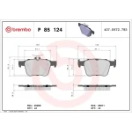Brembo Arka Fren Balatası – P85124 / OEM 8V0698451A