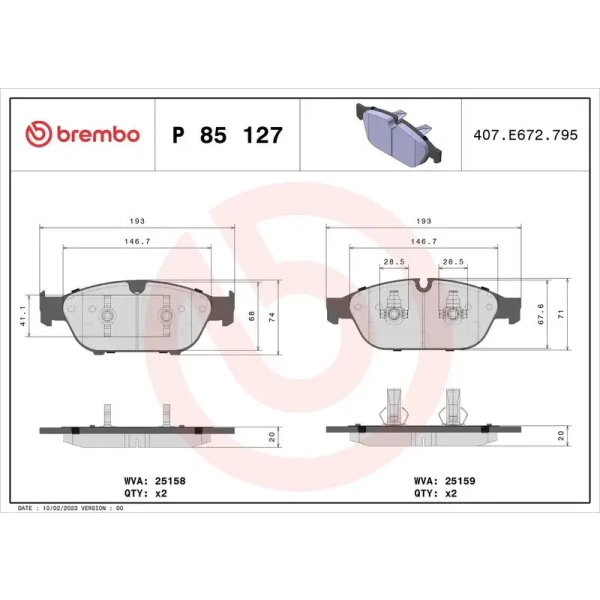Brembo Ön Fren Balatası – P85127