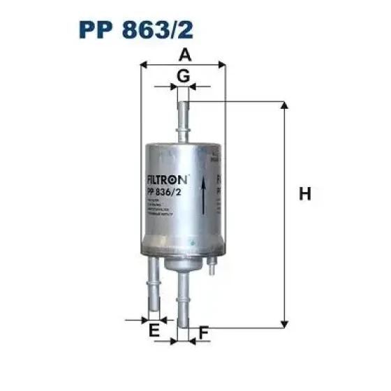 Filtron Yakıt Filtresi – PP836/2 / OEM 1K0201051C ürün görseli