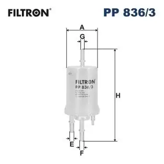 Filtron Yakıt Filtresi – PP836/3 / OEM 6Q0201051B ürün görseli