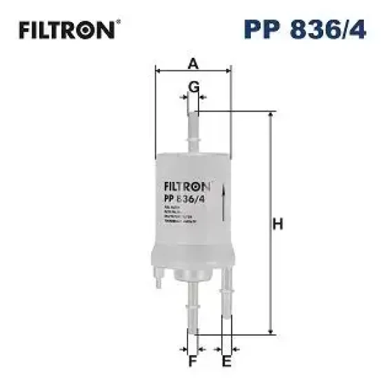 Filtron Yakıt Filtresi – PP836/4 / OEM 6Q0201051C ürün görseli