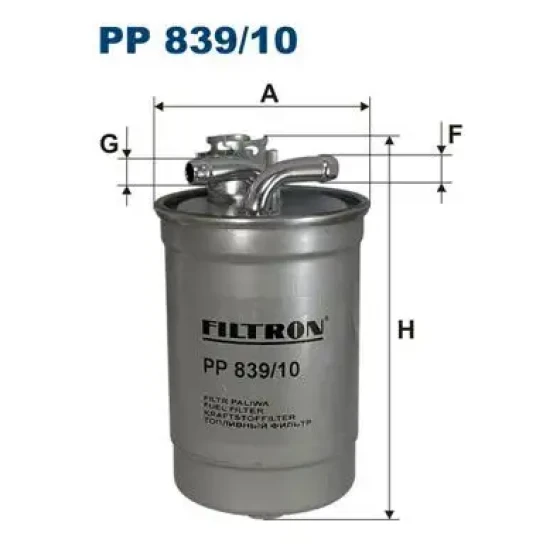 Filtron Yakıt Filtresi – PP839/10 / OEM 8E0127401D ürün görseli