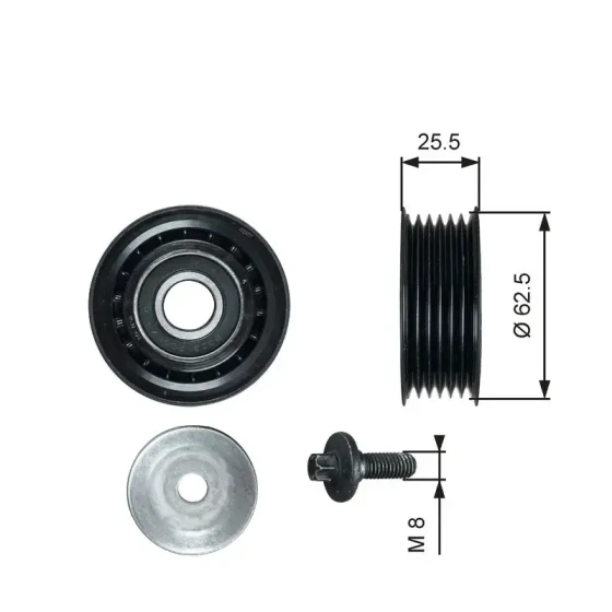 Gates Alternatör Gergi Rulmanı – T36736 / OEM 51856150 ürün görseli