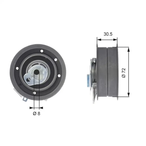 Gates Triger Gergi Rulmanı – T43010 / OEM 06A109479A ürün görseli