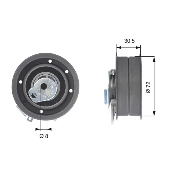 Gates Triger Gergi Rulmanı – T43010 / OEM 06A109479A