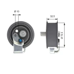Gates Triger Gergi Rulmanı – T43065 / OEM 058109243E