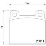 Ön Fren Balatası - 115 - Kod 4U.22040MR - OEM A0014207720
