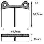 Arka Fren Balatası - Kod 4U.22041MR - OEM A0014200620