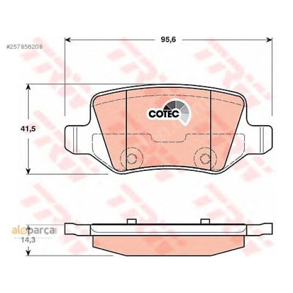 Arka Fren Balatası - Kod 4U.22072MR - OEM A1684200420
