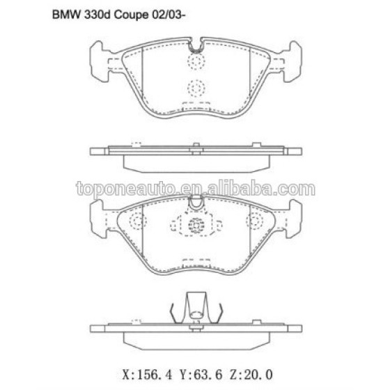 Ön Fren Balatası - E46-83 - Kod 4U.22237BW - OEM 34116750148 ürün görseli