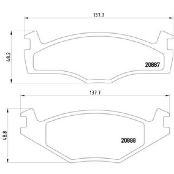 Fren Balatası - Ön-fişsiz E.m Volkswagen Golf 2 1.8 - Kod 4U.22478VV - OEM 321698151