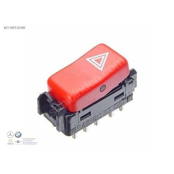 Dörtlü Flaşör Düğmesi Anahtari 124 - Kod 4U.24171MR - OEM A1248200110 ürün görseli