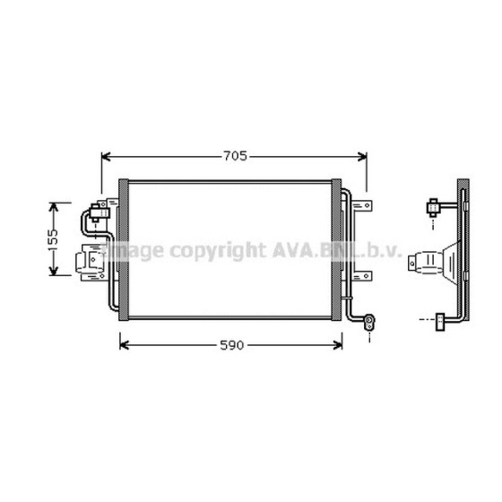 AVA Klima Radyatörü Akl-agr Volkswagen Golf 4 1.6-1.9 Audi TDI - Kod AVAAI5130 - OEM 1J0820413N ürün görseli