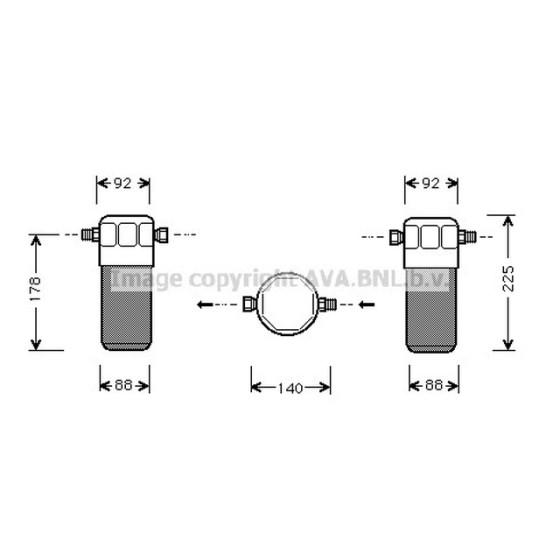 AVA Klima Tüpü Aeb-afn Volkswagen Passat 4 1.8t-1.9tdi - Kod AVAAID154 - OEM 8A0820193AB ürün görseli