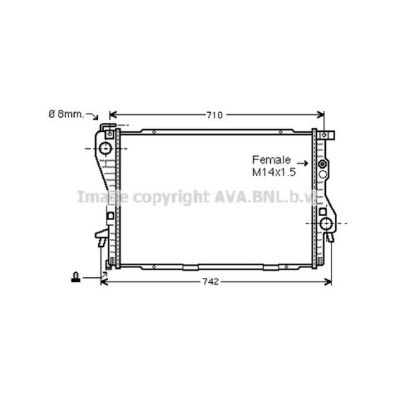 AVA SU Radyatörü Gen Tanksiz E38-39 - Kod AVABW2176 - OEM 17111702969 ürün görseli