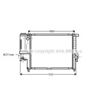 AVA SU Radyatörü Man E39 M52-54 - Kod AVABW2195 - OEM 17111740698