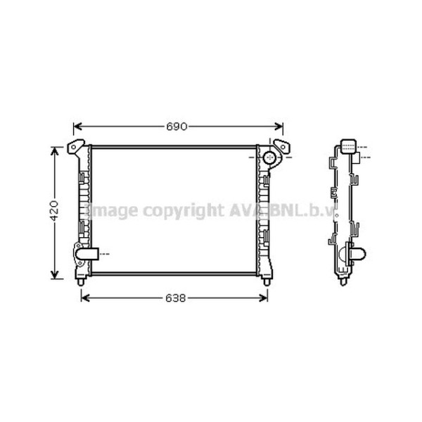 AVA SU Radyatörü Klm - Kod AVABW2286 - OEM 17117570821