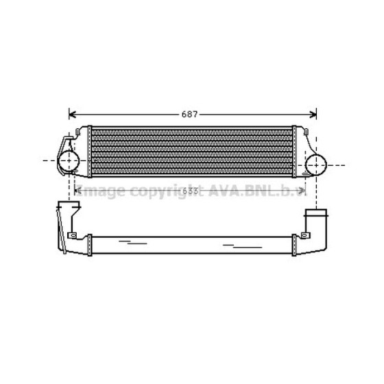 AVA Interkol Radyatörü E46 M47-m57 - Kod AVABW4207 - OEM 17512246795 ürün görseli