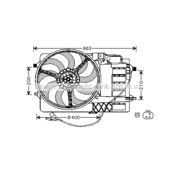 AVA Fan Davlumbazli R50-53 Cooper-s-one - Kod AVABW7506 - OEM 17101475577 ürün görseli