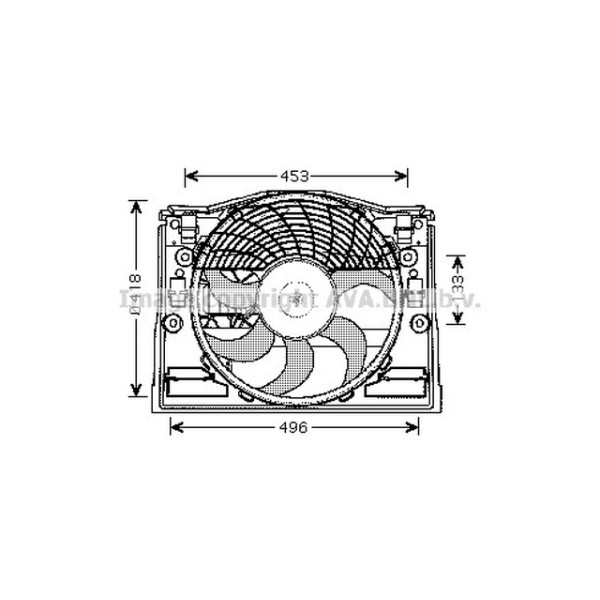 AVA Fan Davlumbazli E46 M52-54 - Kod AVABW7514 - OEM 64546988913