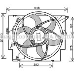 AVA Fan Davlumbazli - Kod AVABW7515 - OEM 17428506668