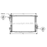 AVA SU Radyatörü Klimali E39 M52-54 - Kod AVABWA2233 - OEM 17111436060