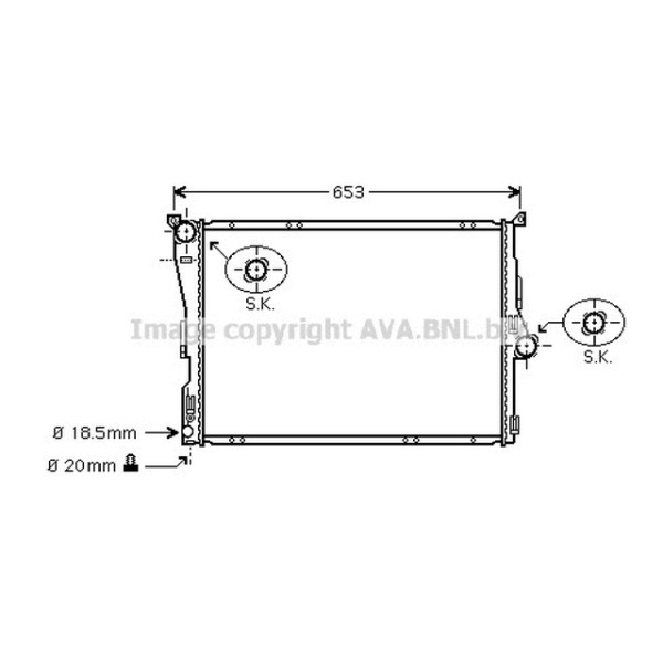 AVA SU Radyatörü Man 2.0i / D-2.5i-3.0i E83 - Kod AVABWA2288 - OEM 17113403551