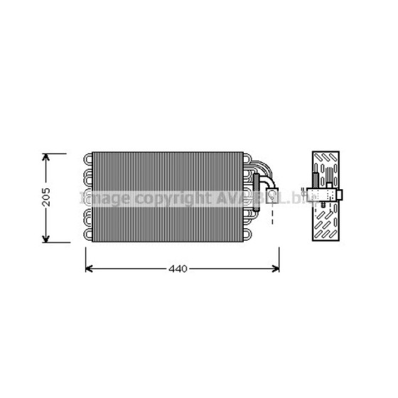 AVA Evaporatör E34 - Kod AVABWV003 - OEM 64118391277 ürün görseli
