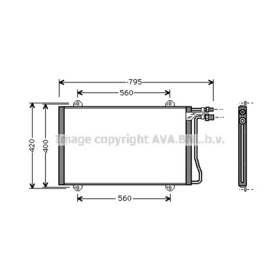AVA Klima Radyatörü Mercedes-benz Sprinter - Kod AVAMS5219 - OEM A9015000554 ürün görseli