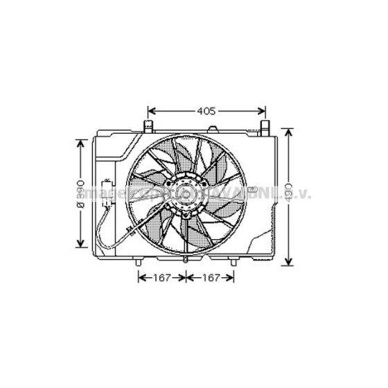 AVA Fan Tekli Büyük Pervaneli Davlumbazli 202 112 - Kod AVAMS7501 - OEM A0005401688 ürün görseli