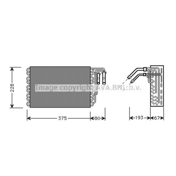 AVA Evaporatör 638 - Kod AVAMSV020 - OEM A0008309858