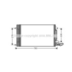 AVA Klima Radyatörü Cayb Skoda Fabia - Seat Ibiza - Volkswagen Polo 1.6 Audi TDI - Kod AVASTA5038 - OEM 6R0820411D