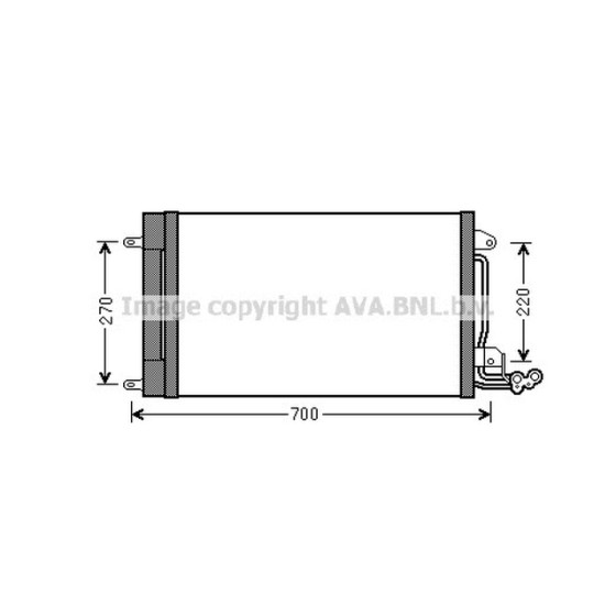 AVA Klima Radyatörü Cayb Skoda Fabia - Seat Ibiza - Volkswagen Polo 1.6 Audi TDI - Kod AVASTA5038 - OEM 6R0820411D ürün görseli
