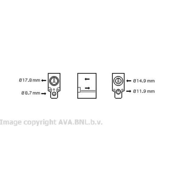 AVA Klima Valfi Aee Volkswagen Polo 3 1.6 - Kod AVAVW1076 - OEM 6N0820679C ürün görseli
