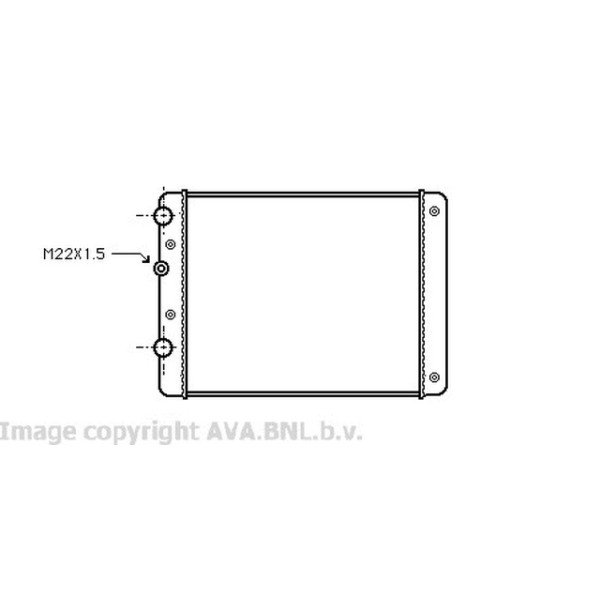 AVA SU Radyatörü Volkswagen Polo-seat Cordoba-skoda Fabia Aee-alm-afh 1, 4 16v-1, 6 94-99 Av-vw2129 - Kod AVAVW2129 - OEM 6N0121253K
