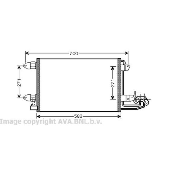 AVA Klima Radyatörü Blf-bjb Volkswagen Golf 5 - Volkswagen Caddy 3 1.6-1.9 Audi TDI - Kod AVAVW5209 - OEM 1K0820411Q ürün görseli