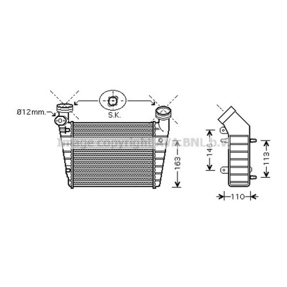 AVA Interkol Radyatörü Awt Volkswagen Passat 5 1.8t - Kod AVAVWA4216 - OEM 3B0145805H ürün görseli