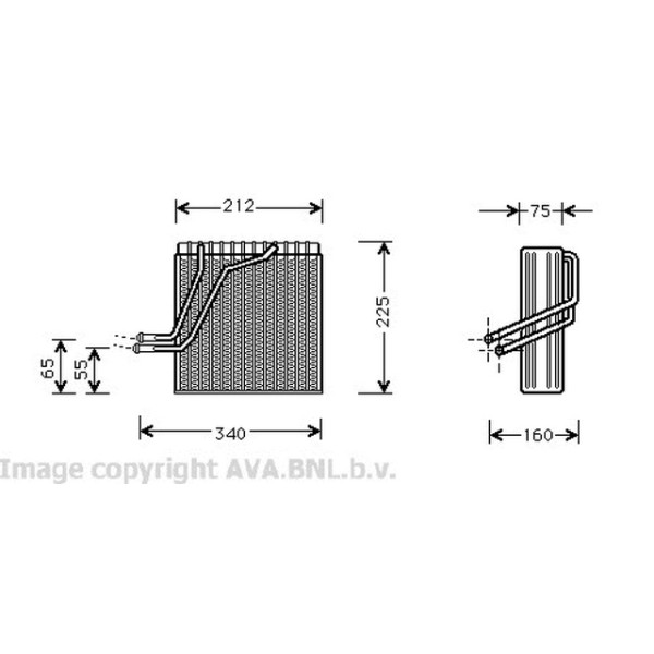 AVA Evaporatör Akl Volkswagen Golf 4 01.haz - Kod AVAVWV030 - OEM 1J1820103A