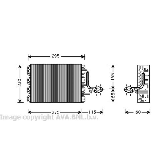 AVA Evaporatör Aee Volkswagen Polo 3 01.haz - Kod AVAVWV168 - OEM 6N1820103A ürün görseli