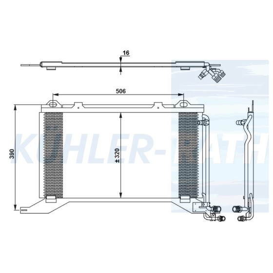 BEHR Klima Radyatörü Komp 210 111 - Kod BHR8FC351037171 - OEM A2108300370 ürün görseli