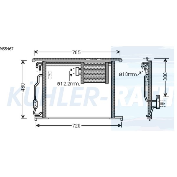 BEHR Klima Radyatörü 220 - Kod BHR8FC351301171 - OEM A2205001054