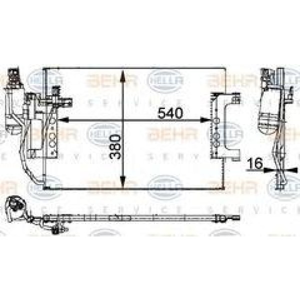 BEHR Klima Radyatörü 168 - Kod BHR8FC351301394 - OEM A1685001154