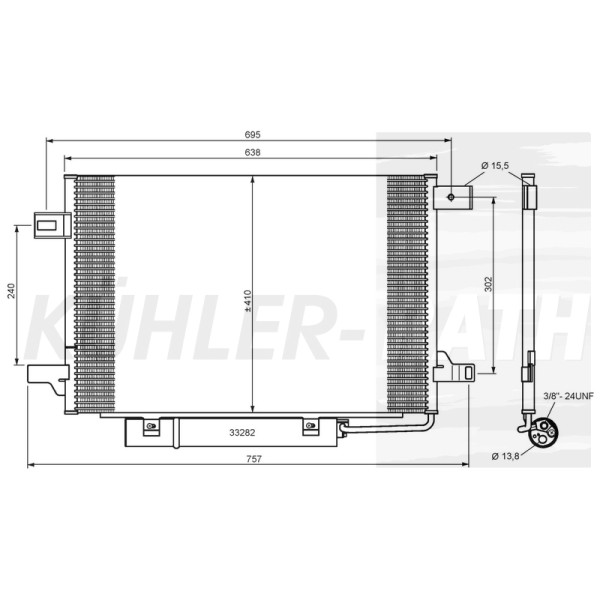 BEHR Klima Radyatörü - Kod BHR8FC351301671 - OEM A1695000354
