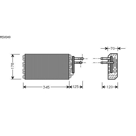 BEHR Evaporatör 129 - Kod BHR8FV351210121 - OEM A1298300358 ürün görseli